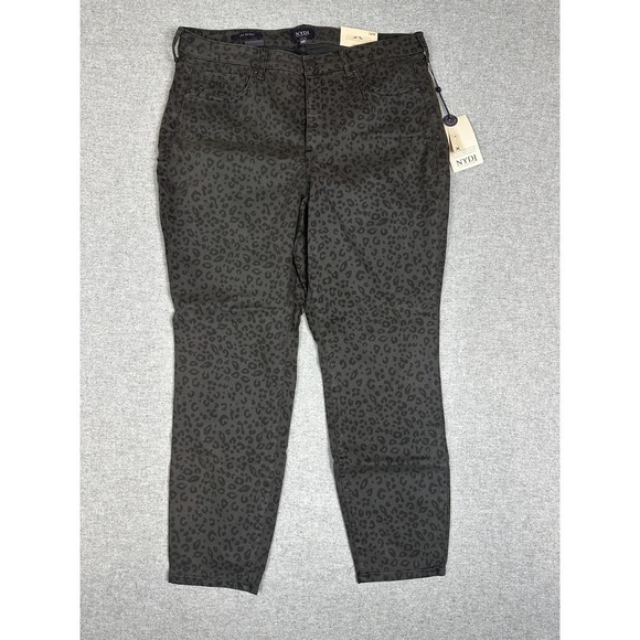 NYDJ Denim - NYDJ Ami Skinny Jeans Womens 14W Ankle Pants Leopard Print Lift Tuck Jag NEW